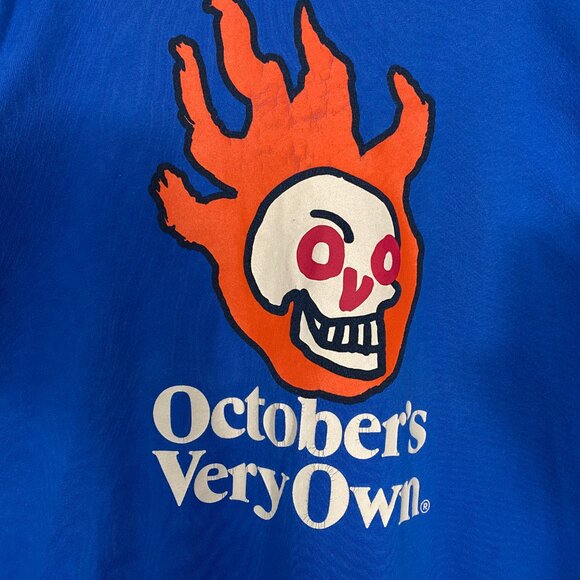 Octobers Very Own FW20 "Hot Skulls" Graphic Tee Sapphire Blue men's size small - Picture 3 of 7